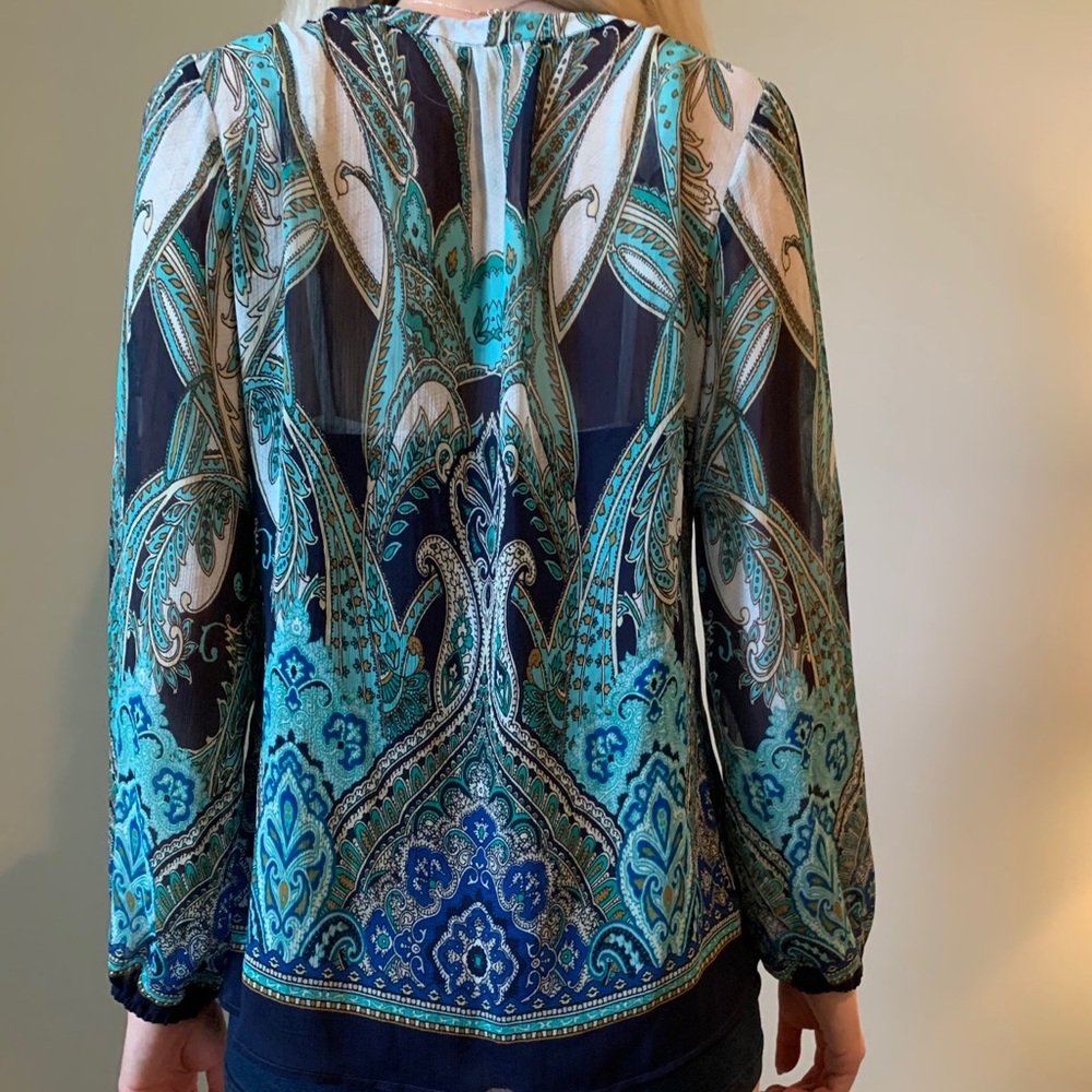 Flowy Patterned Blouse - image 2
